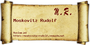Moskovitz Rudolf névjegykártya